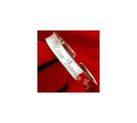 (Love Forever) (Crystal Love) 925 Sterling Silver Ladies Round Beaded Feather Bracelet Angel Bangle Jewellery