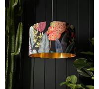 Love Frankie Acid Jungle Lampshade With Gold Lining - Table / Floor Lamp - 35cm Diameter x 25cm Height (14" x 10")