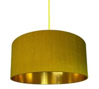 Love Frankie Antique Gold Silk Lampshade With Gold Lining - 35cm Diameter x 20cm Height / (14" x 8")