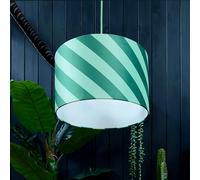 Love Frankie Apple Sours Helter Skelter Velvet Lampshades - 60cm diameter x 25cm height / 24" x 10"