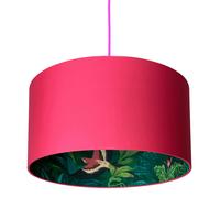 Love Frankie Bird Of Paradise Silhouette Lampshade in Watermelon Pink - Table / Floor Lamp - 60cm Diameter x 30cm Height / (24" x 12")