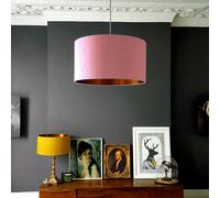 Love Frankie Blush Pink Silk Lampshade With Copper Foil Lining - 70cm Diameter x 30cm Height / (27" x 12")