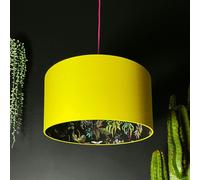 Love Frankie Carbon Deadly Night Shade Silhouette Lampshade in Acid Yellow - Ceiling Pendant / Arc Lamp - 30cm diameter x 25cm Height (12" x 10")