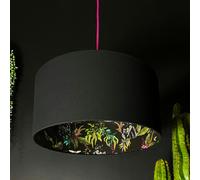 Love Frankie Carbon Deadly Night Shade Silhouette Lampshade in Jet Black - Ceiling Pendant / Arc Lamp - 45cm diameter x 25cm Height (18″ x 10″)