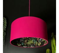Love Frankie Carbon Deadly Night Shade Silhouette Lampshade in Pomegranate - Table / Floor Lamp - 50cm diameter x 25cm Height (20" x 10")