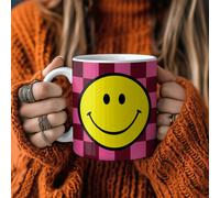 Love Frankie Checkmate Checkerboard Smiley Face Mugs - 6 Colours - Checkmate - Apple Sours