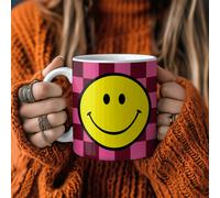 Love Frankie Checkmate Checkerboard Smiley Face Mugs - 6 Colours - Checkmate - Marmalade