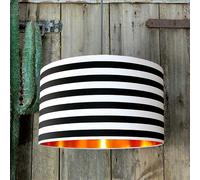 Love Frankie Circus Stripes Monochrome Lampshade With Gold Lining - 70cm Diameter x 20cm Height / (27" x 8")