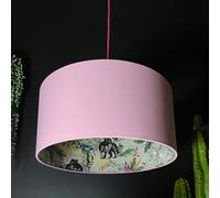 Love Frankie Dust Deadly Night Shade Silhouette Lampshade in Blush - Ceiling Pendant / Arc Lamp - 50cm diameter x 25cm Height (20" x 10")