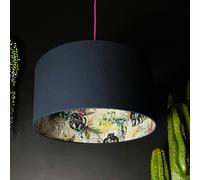 Love Frankie Dust Deadly Night Shade Silhouette Lampshade in Deep Space Navy - Ceiling Pendant / Arc Lamp - 60cm diameter x 25cm Height (24" x 10")