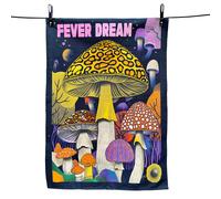 Love Frankie Fever Dream Trippy Mushroom Tea Towel