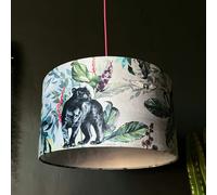 Love Frankie Handmade Velvet Lampshade in Dust - Ceiling Pendant / Arc Lamp - 40cm diameter x 25cm Height (16" x 10")