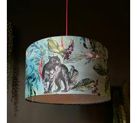 Love Frankie Handmade Velvet Lampshade in Lithium - Ceiling Pendant / Arc Lamp - 50cm diameter x 25cm Height (20" x 10")