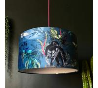 Love Frankie Handmade Velvet Lampshade in Smoke - Table / Floor Lamp - 40cm diameter x 25cm Height (16" x 10")