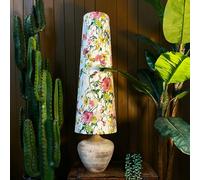 Love Frankie Hazy Meadow Linen Oversized Cone Lampshades in Salt - Queen