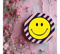 Love Frankie Helter Skelter Smiley Face Coasters - 6 Colours - Helter Skelter - Apple Sours - Helter Skelter - Apple Sours