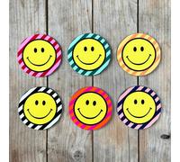 Love Frankie Helter Skelter Smiley Face Coasters - 6 Colours - Helter Skelter - Raspberry Ripple