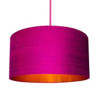 Love Frankie Hot Pink Silk Lampshade With Copper Foil Lining - 50cm Diameter x 30cm Height / (20" x 12")
