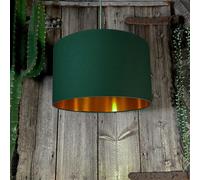 Love Frankie Hunter Green Cotton Lampshade With Copper Foil Lining - 70cm Diameter x 20cm Height / (27" x 8")