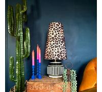 Love Frankie Jaguar Print Oversized Cone Velvet Lampshades - Queen