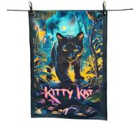Love Frankie Kitty Kat Panther Tea Towel