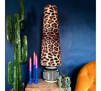 Love Frankie Leopardess Oversized Cone Velvet Lampshades - Queen