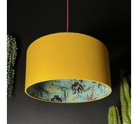 Love Frankie Lithium Deadly Night Shade Silhouette Lampshade in Egg yolk - 50cm diameter x 25cm Height (20" x 10")