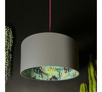 Love Frankie Lithium Deadly Night Shade Silhouette Lampshade in Slate - Table / Floor Lamp - 70cm diameter x 25cm Height (27" x 10")