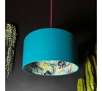 Love Frankie Lithium Deadly Night Shade Silhouette Lampshade in Teal - Table / Floor Lamp - 35cm diameter x 25cm Height (14" x 10")