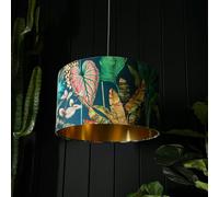 Love Frankie Magic Fruits Lampshade With Gold Lining - Ceiling Pendant / Arc Lamp - 30cm Diameter x 25cm Height (12" x 10")