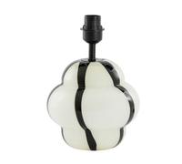 Love Frankie Organic Stripe Glass Table Lamp - Black & Cream