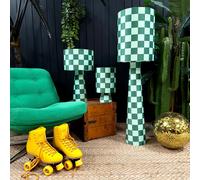 Love Frankie Portable Checkerboard Velvet lamps in Apple Sours - Maxi - 112cm Height - Rechargeable LED Bulb