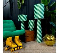 Love Frankie Portable Helter Skelter Velvet lamps in Apple Sours - Shortie - 35cm Height - Rechargeable LED Bulb