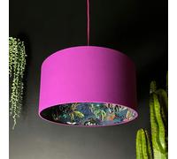 Love Frankie Smoke Deadly Night Shade Silhouette Lampshade in Magenta - Table / Floor Lamp - 40cm diameter x 25cm Height (16" x 10")