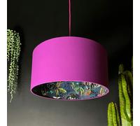 Love Frankie Smoke Deadly Night Shade Silhouette Lampshade in Magenta - Table / Floor Lamp - 70cm diameter x 25cm Height (27" x 10")