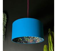 Love Frankie Smoke Deadly Night Shade Silhouette Lampshade in Sapphire - Ceiling Pendant / Arc Lamp - 45cm diameter x 25cm Height (18″ x 10″)