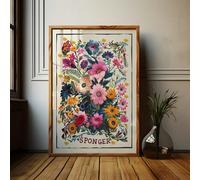 Love Frankie Sponger Art Print - Framing Options Available - Walnut - A2 - Framed Print