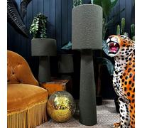Love Frankie Textured Boucle Portable lamps in Thyme - Shortie - 35cm Height - Rechargeable LED Bulb