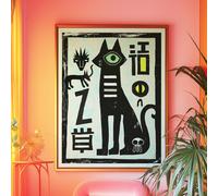 Love Frankie The Cat: Intuition Artwork - Framing Options Available - A4 - Framed Print