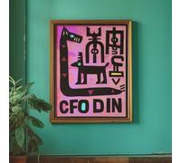 Love Frankie The Snake: Protector Artwork - Framing Options Available - Walnut - A2 - Floating Canvas