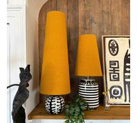 Love Frankie Toffee Boucle Oversized Cone Lampshades - King