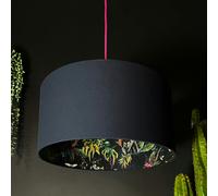 Love Frankie Twilight Deadly Night Shade Silhouette Lampshade in Deep Space Navy - Ceiling Pendant / Arc Lamp - 70cm diameter x 25cm Height (27" x 10")