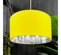 Love Frankie Wild West Cactus Silhouette Lampshade in Acid Yellow - Table / Floor Lamp - 25cm Diameter x 25cm Height / (10" x 10")