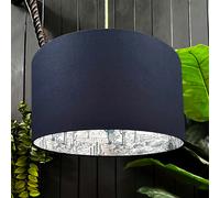 Love Frankie Wild West Cactus Silhouette Lampshade in Deep Space Navy - Table / Floor Lamp - 70cm Diameter x 20cm Height / (27" x 8")