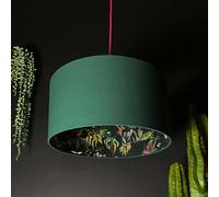 Love Frankie Wild Wood Deadly Night Shade Silhouette Lampshade in Hunter - Ceiling Pendant / Arc Lamp - 70cm diameter x 25cm Height (27" x 10")