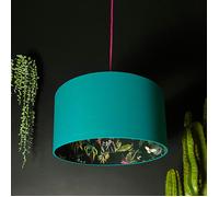 Love Frankie Wild Wood Deadly Night Shade Silhouette Lampshade in Jade - Table / Floor Lamp - 50cm diameter x 25cm Height (20" x 10")