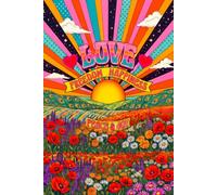 Love, Freedom, Happiness, Peace & Joy Psychedelic Art Journal: a GRAPH notebook for self-expression