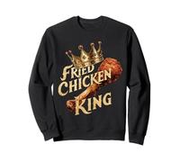 Love Fried Chicken King Chickens Lovers Funny Fried Chicken Sweatshirt