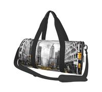 Love From New York Duffle Bag With Shoes Compartment And Adjustable Strap,Foldable Travel Duffel Bags For Men Women,Waterproof Duffel Bags, Black, One Size