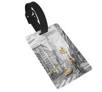 Love from New York Luggage Tag PVC Travel Bag Tag with Strap ID Card Label for Suitcase Backpack Carry On Baggage Identifier